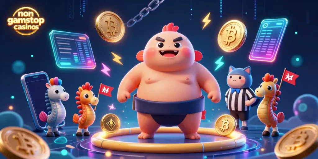 Experience the excitement of non gamstop casinos with vibrant 3D characters and dynamic gaming elements.