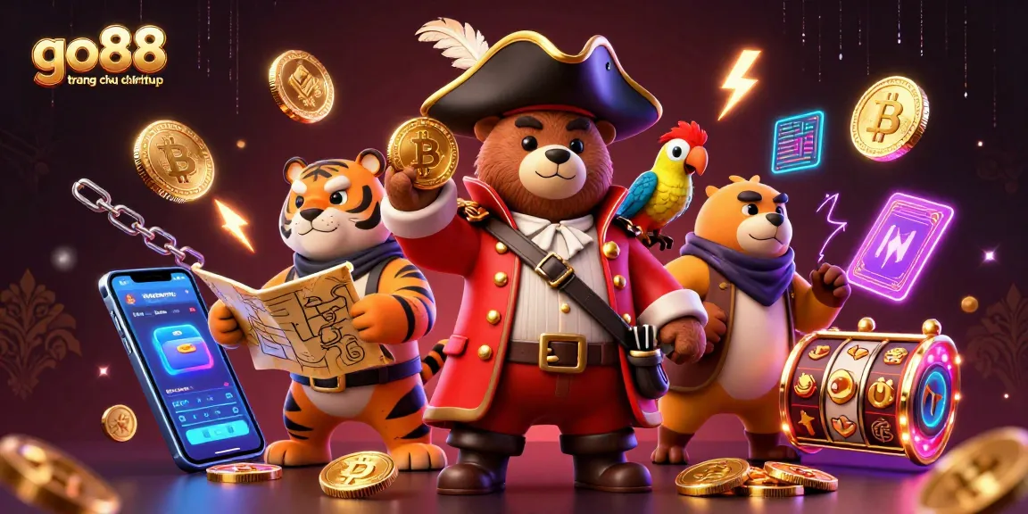 Engage with go88 trang chu chinh thuc as a 3D cartoon pirate bear leads thrilling slot adventures.