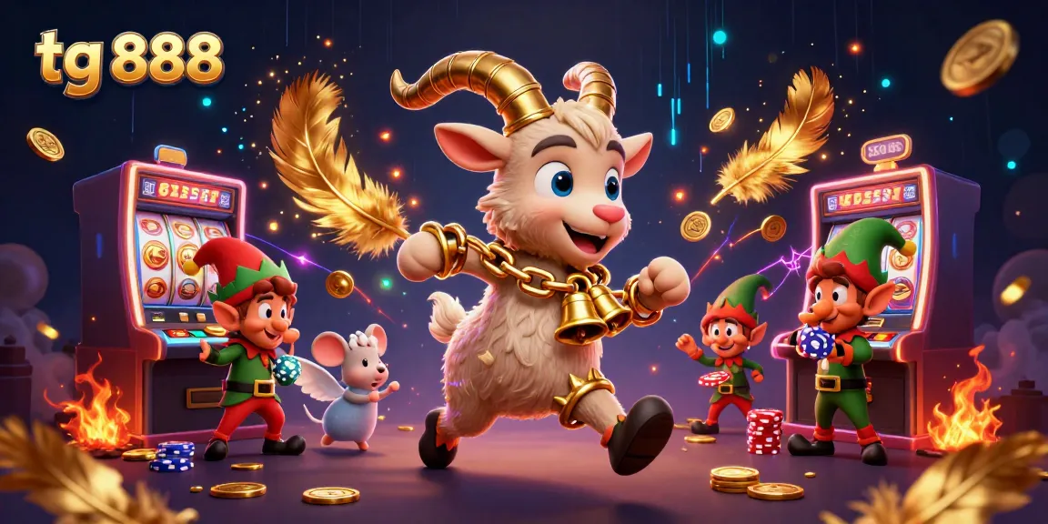 Experience the thrill with tg 888 as festive characters in a holiday-horror casino, featuring exciting slot machines.