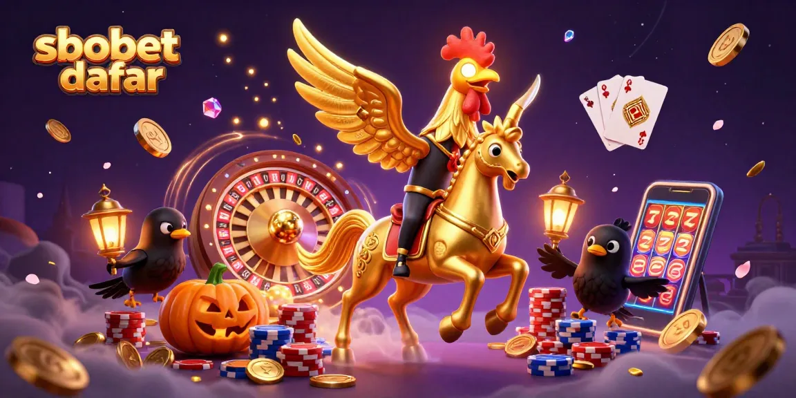 Experience sbobet daftar with vibrant casino visuals featuring a golden rooster and interactive gaming elements.
