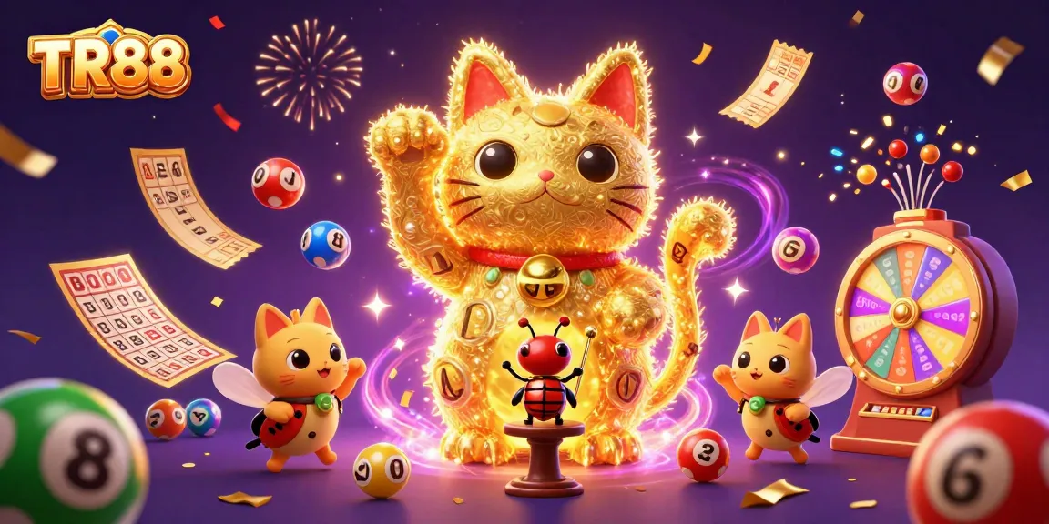 Engage in thrilling gaming adventures with TR88's lucky cat and dynamic casino elements.