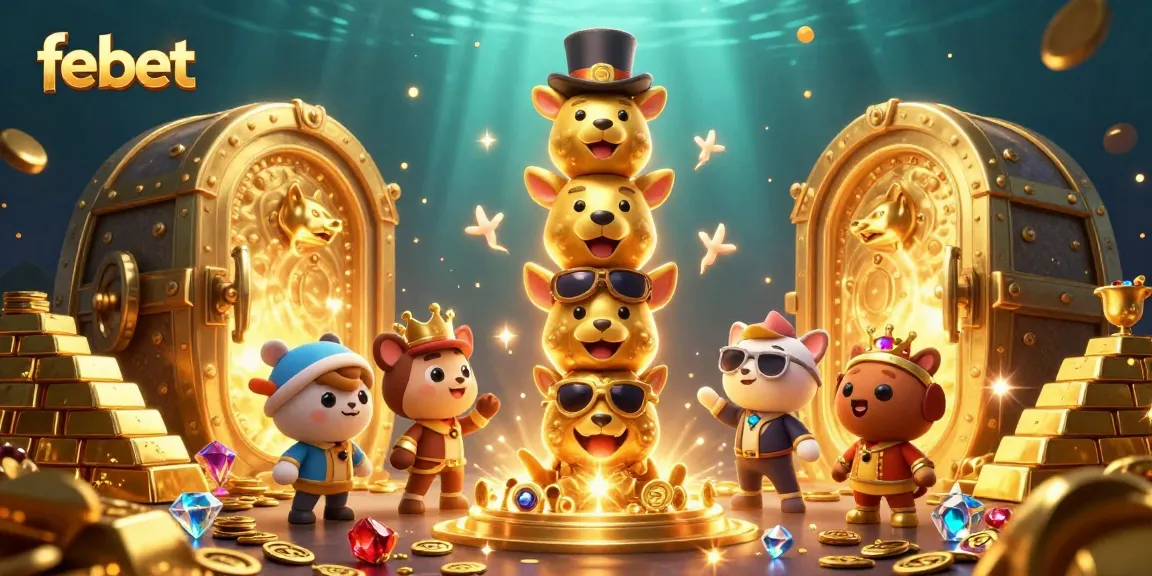 Experience thrilling wins at febet with colorful totem and treasure elements illuminating the casino world.