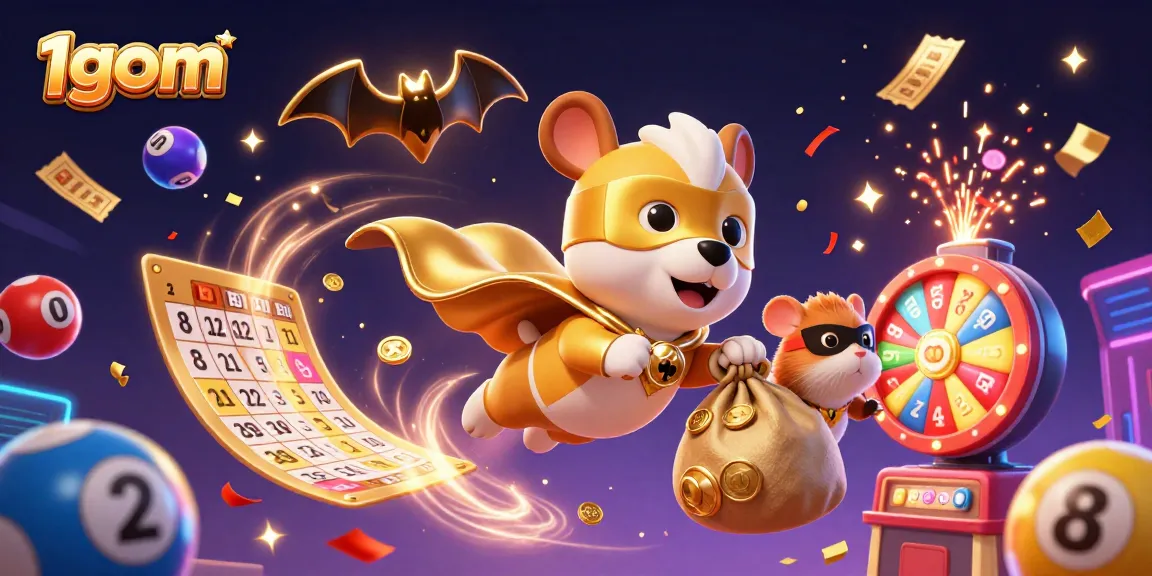 Bet on winning strategies with 1gom in this colorful, dynamic casino illustration.